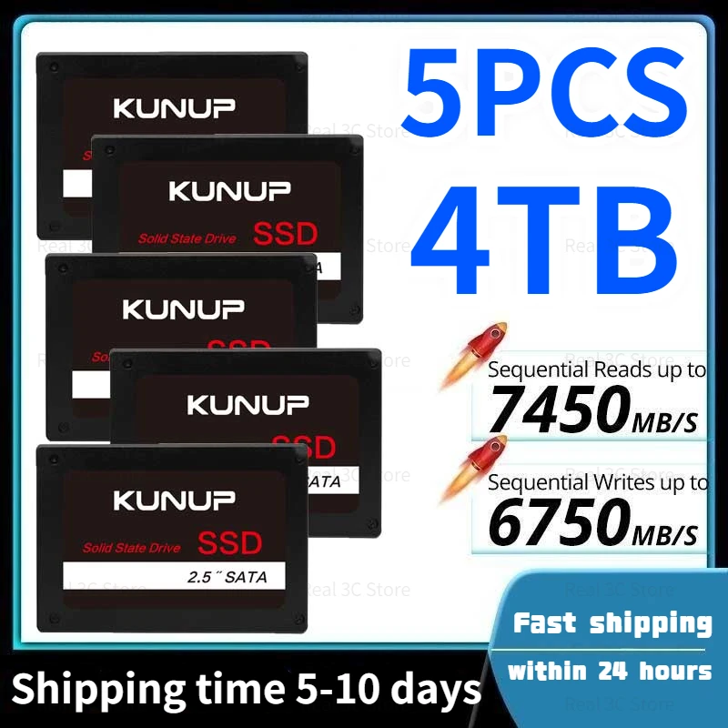 5PCS SSD Sata3 Ssd Hard Disk Drive 2TB 1TB 512GB 256GB 128GB 120GB 2.5"Solid State Drive Internal for Laptop Desktop
5PCS SSD Sata3 Ssd Hard Disk Drive 2TB 1TB 512GB 256GB 128GB 120GB 2.5"Solid State Drive Internal for Laptop Desktop
