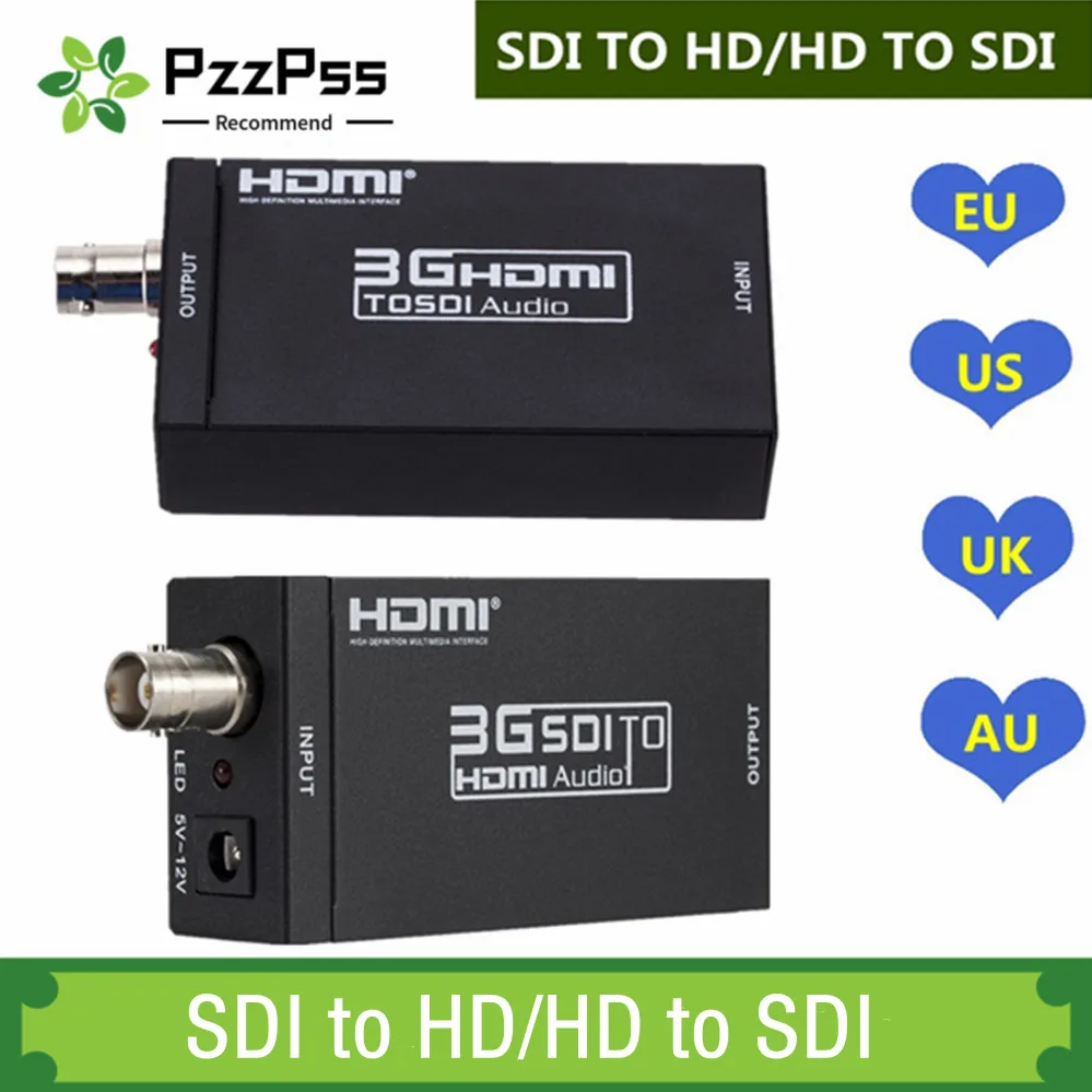 PzzPss 3G HDMI-compatible to SDI Converter SDI Adapter Audio HD-SDI/3G-SDI Adapter BNC 1080P DAC Converter For Monitor HDTV
PzzPss 3G HDMI-compatible to SDI Converter SDI Adapter Audio HD-SDI/3G-SDI Adapter BNC 1080P DAC Converter For Monitor HDTV