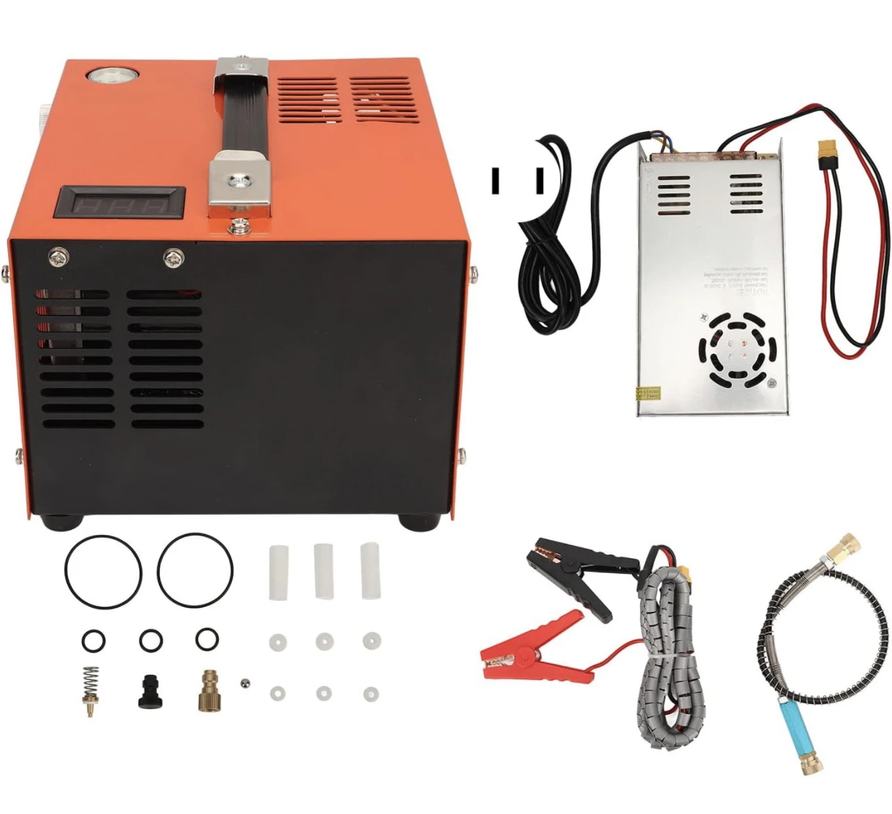 PCP air compressor pcp12V 4500psi 300bar high-pressure pump transformer 30Mpa transformer and fan cooling system
PCP air compressor pcp12V 4500psi 300bar high-pressure pump transformer 30Mpa transformer and fan cooling system