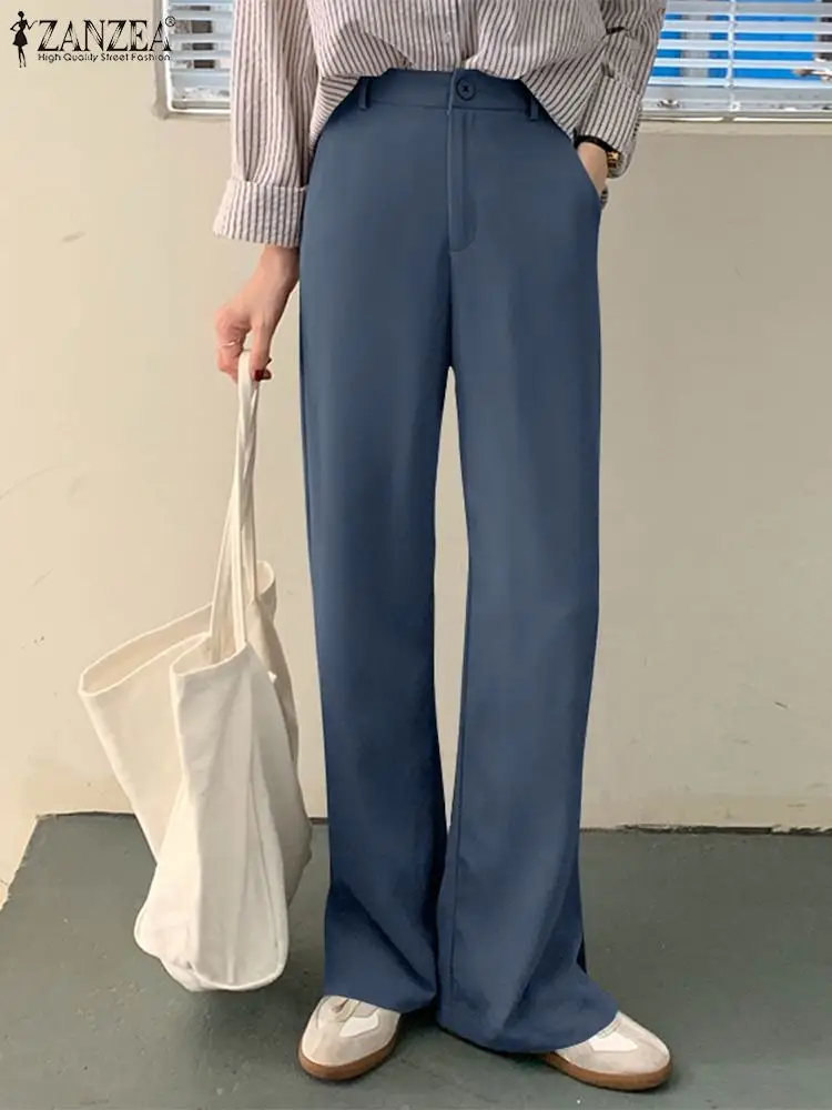 Women Casual Zipper Button Pant ZANZEA Vintage Straight Trouser Office Work Baggy Pantalon Palazzo Solid Outwear Overalls Capris
Women Casual Zipper Button Pant ZANZEA Vintage Straight Trouser Office Work Baggy Pantalon Palazzo Solid Outwear Overalls Capris