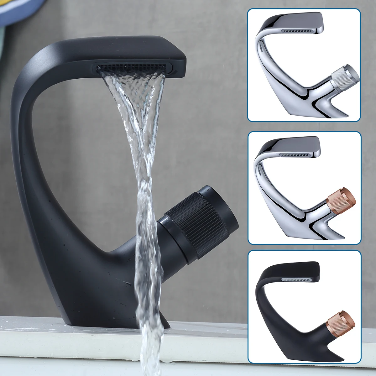 Black Faucet Bathroom Sink Faucets Hot Cold Water Mixer Crane Deck Mounted Single Hole Bath Tap Chrome Finished MP-08
Black Faucet Bathroom Sink Faucets Hot Cold Water Mixer Crane Deck Mounted Single Hole Bath Tap Chrome Finished MP-08