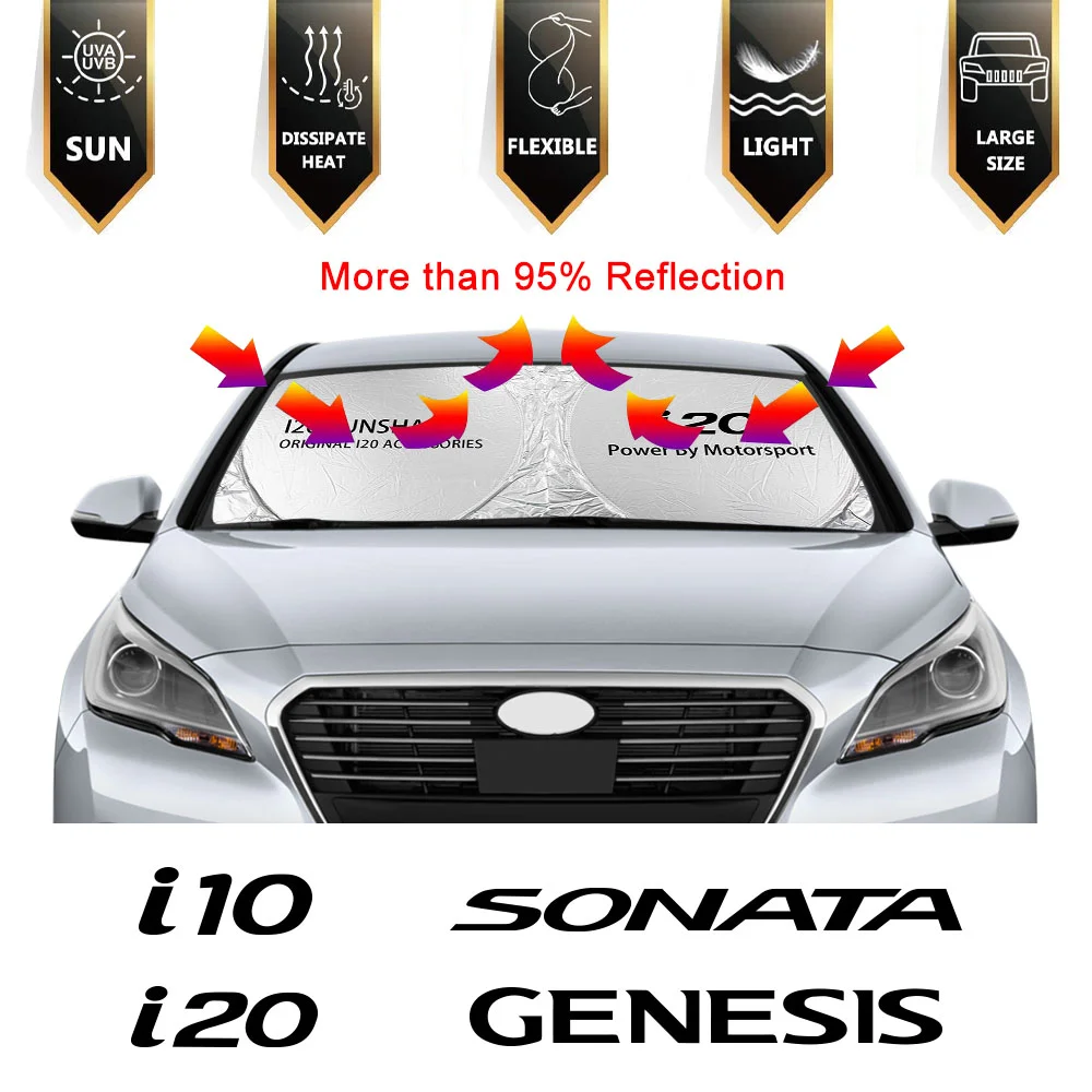 Автомобильный солнцезащитный козырек на лобовое стекло для Hyundai Tucson I10 I20 Ix20 I30 Ix35