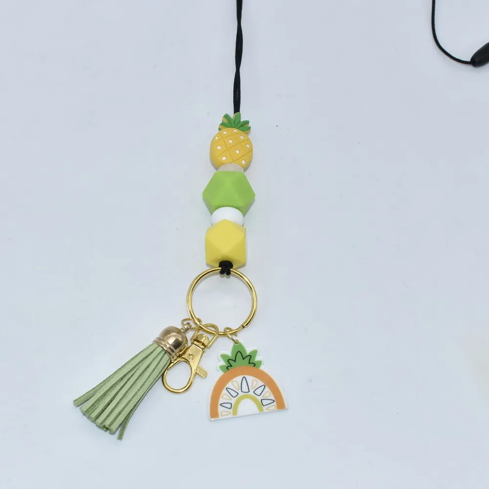 Wholesale 5pcs Per Lot Pineapple Shape Acrylic Blank Charms with Tassel Lanyard Keychain Breakaway Teacher Gifts 2022 Idea 
Wholesale 5pcs Per Lot Pineapple Shape Acrylic Blank Charms with Tassel Lanyard Keychain Breakaway Teacher Gifts 2022 Idea