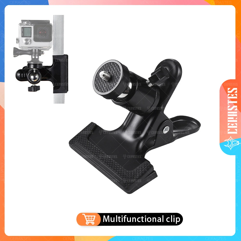 Camera Clip Clamp Flash Holder Mount with 360 Swivel Photography Ball Head 1/4 Screw photography accessories Holder
Camera Clip Clamp Flash Holder Mount with 360 Swivel Photography Ball Head 1/4 Screw photography accessories Holder