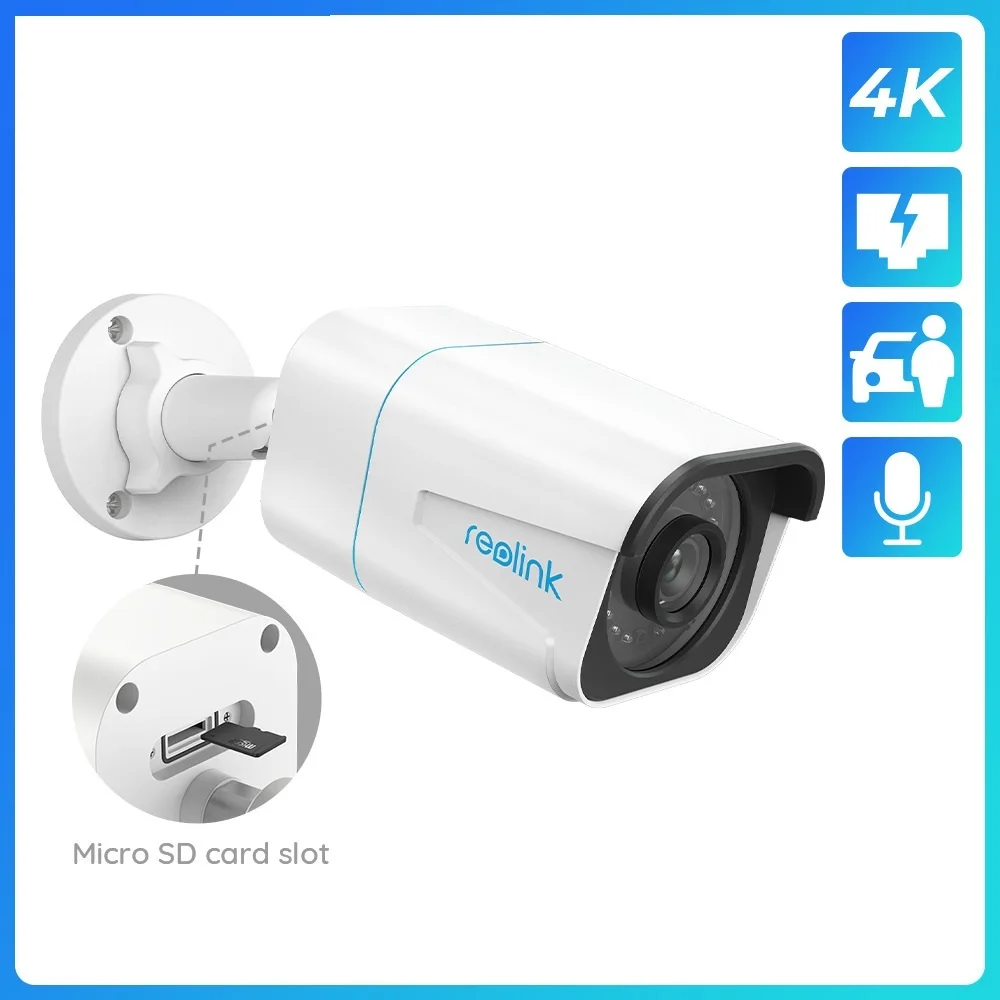 Smart IP Camera 4K 8MP PoE Outdoor Infrared Night Vision Bullet Camera Featured with Person/Vehicle Detection RLC-810A
Smart IP Camera 4K 8MP PoE Outdoor Infrared Night Vision Bullet Camera Featured with Person/Vehicle Detection RLC-810A