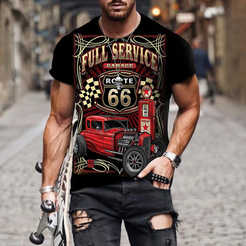 New Summer Outfit Man T-shirt Route 66 Letter Graphic Short Sleeve Casual Tops Tees Vintage Streetwear Oversized Men Clothing
New Summer Outfit Man T-shirt Route 66 Letter Graphic Short Sleeve Casual Tops Tees Vintage Streetwear Oversized Men Clothing