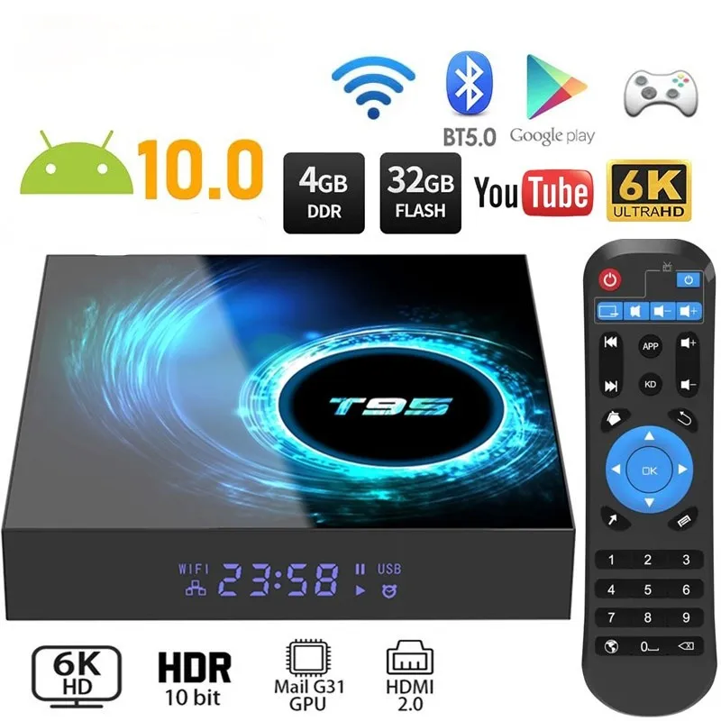 2022 New 6K for Youtube Media Player 2.4g Wifi TVBOX Android Set-Top 2GB 4GB Set Smart TV Box Android 10.0 4G 64GB Mi Stick Iptv
2022 New 6K for Youtube Media Player 2.4g Wifi TVBOX Android Set-Top 2GB 4GB Set Smart TV Box Android 10.0 4G 64GB Mi Stick Iptv