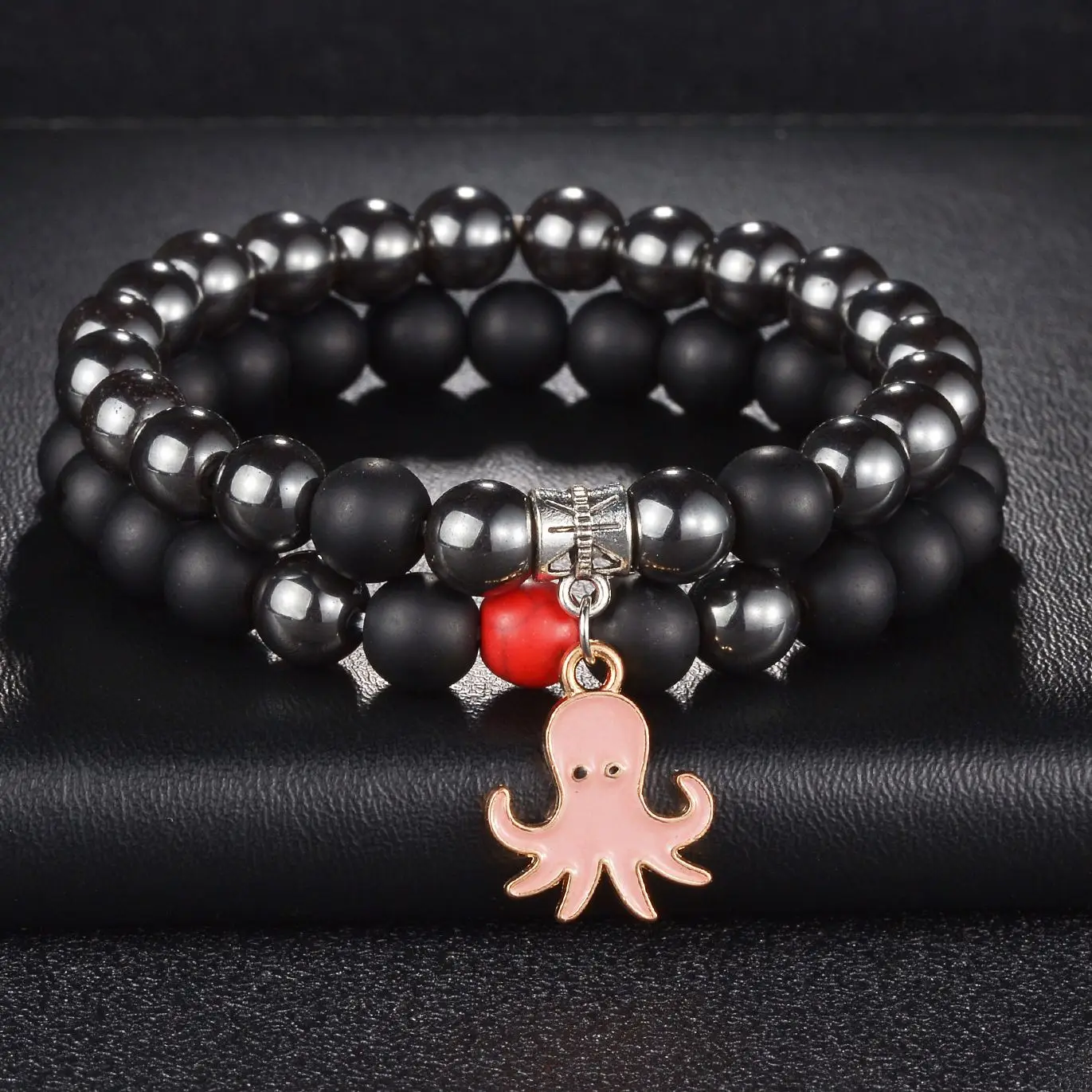 8mm Men Bracelets Black Matte Hematite Beads Bracelet Octopus Braided Rope Bangles Couple Distance Women Yoga Healing Jewelry
8mm Men Bracelets Black Matte Hematite Beads Bracelet Octopus Braided Rope Bangles Couple Distance Women Yoga Healing Jewelry
