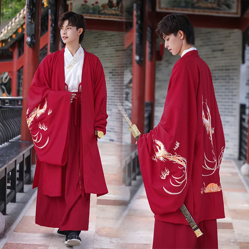 2022 Autumn Vintage Red Phoenix Embroidered Hanfu Dresses For Men Chinese Traditional Christmas Cosplay Costumes Plus Size 5XL
2022 Autumn Vintage Red Phoenix Embroidered Hanfu Dresses For Men Chinese Traditional Christmas Cosplay Costumes Plus Size 5XL