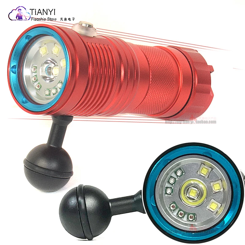 Strong light deep sea diving fill light flashlight white light red light blue light photography super bright waterproof aluminum
Strong light deep sea diving fill light flashlight white light red light blue light photography super bright waterproof aluminum