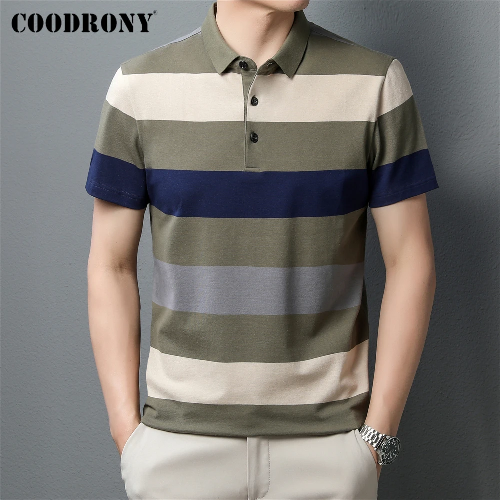 COODRONY Brand Summer New Arrival Striped Short Sleeve Polo-Shirt Men Clothes Cotton Bussiness Casual T-Shirt Homme Z5177S
COODRONY Brand Summer New Arrival Striped Short Sleeve Polo-Shirt Men Clothes Cotton Bussiness Casual T-Shirt Homme Z5177S