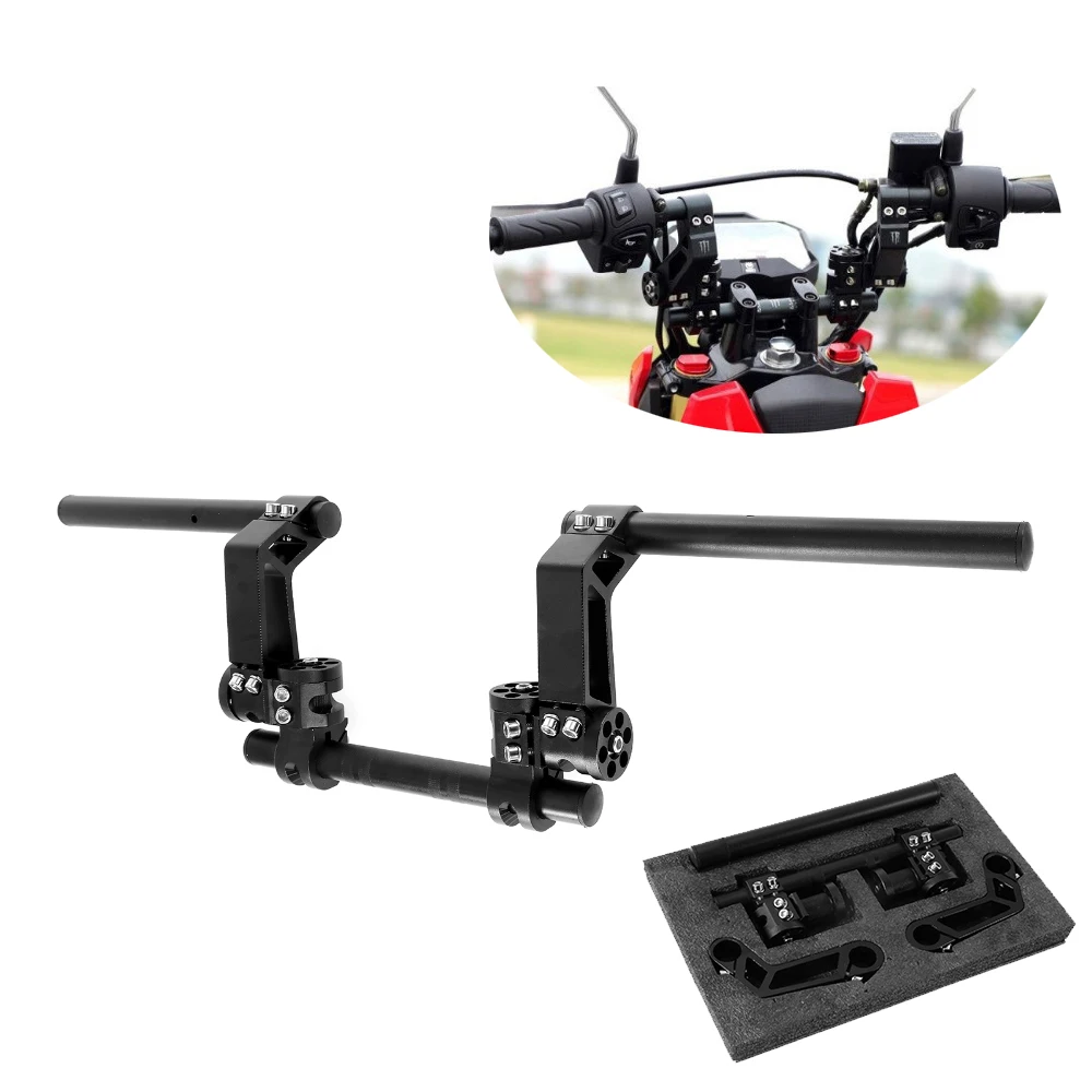 22mm Motorcycle Handlebar Adjustable Steering Handlebars Kit Black Silver Universal For Yamaha Scooter 125cc Dirt Bike Racing
22mm Motorcycle Handlebar Adjustable Steering Handlebars Kit Black Silver Universal For Yamaha Scooter 125cc Dirt Bike Racing