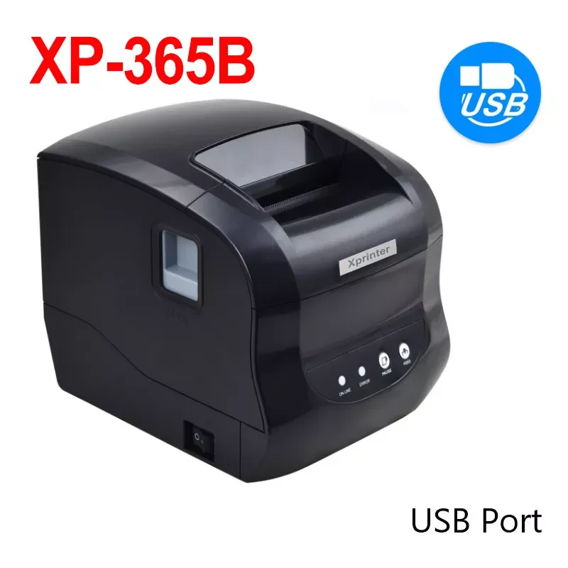 

Принтер для печати этикеток Xprinter 80 мм, принтер для печати этикеток 20-80 мм со штрих-кодом, Bluetooth принтер 365B 370B 330B LAN Bluetooth USB