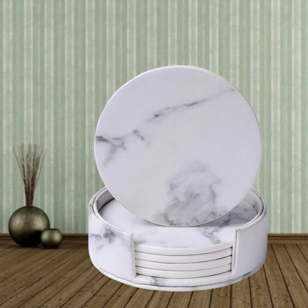 6 Pcs Coasters Heat- Resistant Dinner Pads Marble Coasters With Holder Cup Coasters Round Coasters
6 Pcs Coasters Heat- Resistant Dinner Pads Marble Coasters With Holder Cup Coasters Round Coasters
