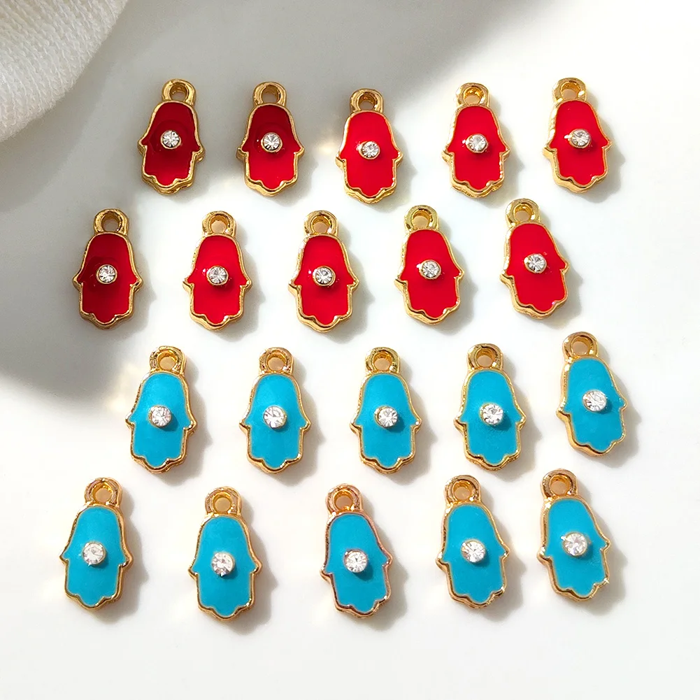 10pcs/Lot Colorful Enamel Hamsa Evil Eye Small Crystal Charms DIY Making For Pendant Earrings Necklace Bracelet Jewelry Finding
10pcs/Lot Colorful Enamel Hamsa Evil Eye Small Crystal Charms DIY Making For Pendant Earrings Necklace Bracelet Jewelry Finding