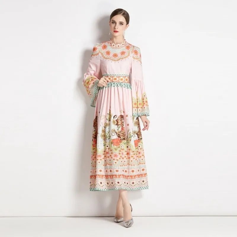 Женское модельное платье для отпуска, розовое платье с воротником-стойкой и Расклешенным рукавом, платье с цветочным принтом подсолнуха, ос...
Женское модельное платье для отпуска, розовое платье с воротником-стойкой и Расклешенным рукавом, платье с цветочным принтом подсолнуха, ос...