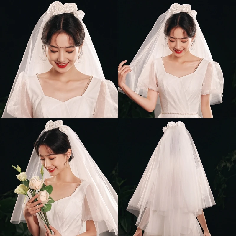2022 Wedding Bridal Veil With Large Ribbon Bow Decoration Delicate Simple Cut Edge Short Sheer Veil
2022 Wedding Bridal Veil With Large Ribbon Bow Decoration Delicate Simple Cut Edge Short Sheer Veil