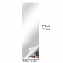 50*200cm Mirror Wall Sticker Removable Self Adhesive Mirror Sheets TV Background Bathroom Art Decal DIY Home Decor Mirror