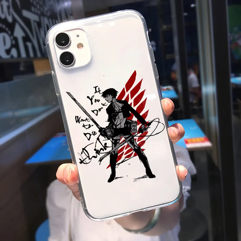 Attack On Titan Anime Clear Phone Case For iPhone 11 12 Pro MAX 7 XR XS 13 X 8 6s Plus Shockproof Soft Silicone Cover Coque
Attack On Titan Anime Clear Phone Case For iPhone 11 12 Pro MAX 7 XR XS 13 X 8 6s Plus Shockproof Soft Silicone Cover Coque