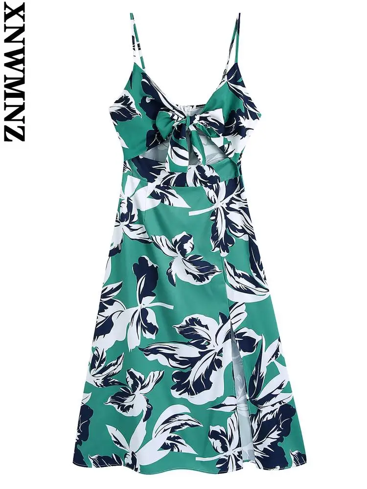 XNWMNZ vestido elegante mujer fashion with knotted printing side slit midi dress vintage v neck thin straps female dresses
XNWMNZ vestido elegante mujer fashion with knotted printing side slit midi dress vintage v neck thin straps female dresses
