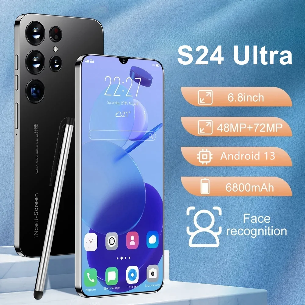 

S24 Ultra Brand Smart Phone 7.3 Inch HD 16+1TB Full Screen Global Version Unlocked android Cell Phone 5G Mobile Phones with NFC