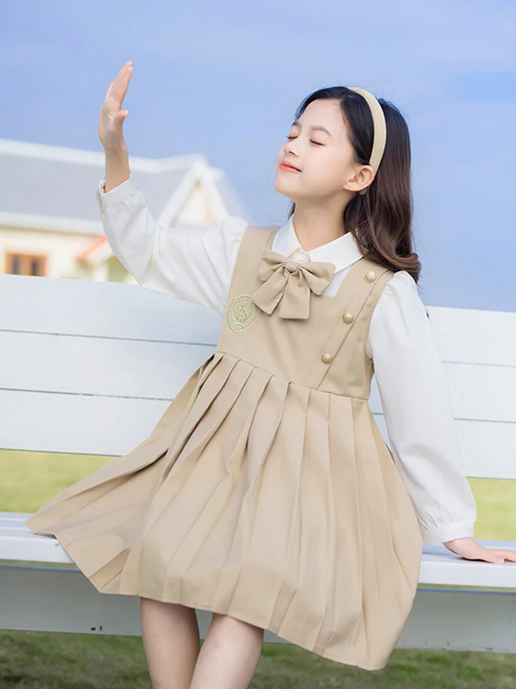 2022 New Spring And Autumn Style Western Style Sweet College Style Long-Sleeved Dress Girls Two-Piece Vest Skirt 5-10 Years Old
2022 New Spring And Autumn Style Western Style Sweet College Style Long-Sleeved Dress Girls Two-Piece Vest Skirt 5-10 Years Old