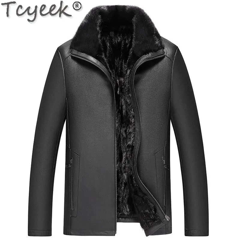 Tcyeek Winter Genuine Leather Top Layer Cowhide Coat Thick Mink Fur Liner Coats Man Real Fur Jacket Men Clothes Chaquetas Hombre 
Tcyeek Winter Genuine Leather Top Layer Cowhide Coat Thick Mink Fur Liner Coats Man Real Fur Jacket Men Clothes Chaquetas Hombre
