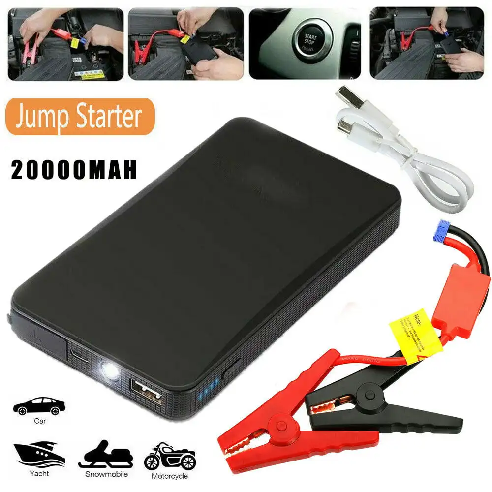 20000mAh Peak Car Jump Starter Battery Pack 12V Jump Box Booster Portable Charger for up to 9L Gas/7L Diesel Engines
20000mAh Peak Car Jump Starter Battery Pack 12V Jump Box Booster Portable Charger for up to 9L Gas/7L Diesel Engines