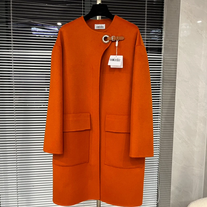 22Runway Autumn Winter Cashmere Jacket Fashion Medium-Length Loose Coat Women Elegant Long Sleeve O Neck Luxury Outwear Clothes
22Runway Autumn Winter Cashmere Jacket Fashion Medium-Length Loose Coat Women Elegant Long Sleeve O Neck Luxury Outwear Clothes