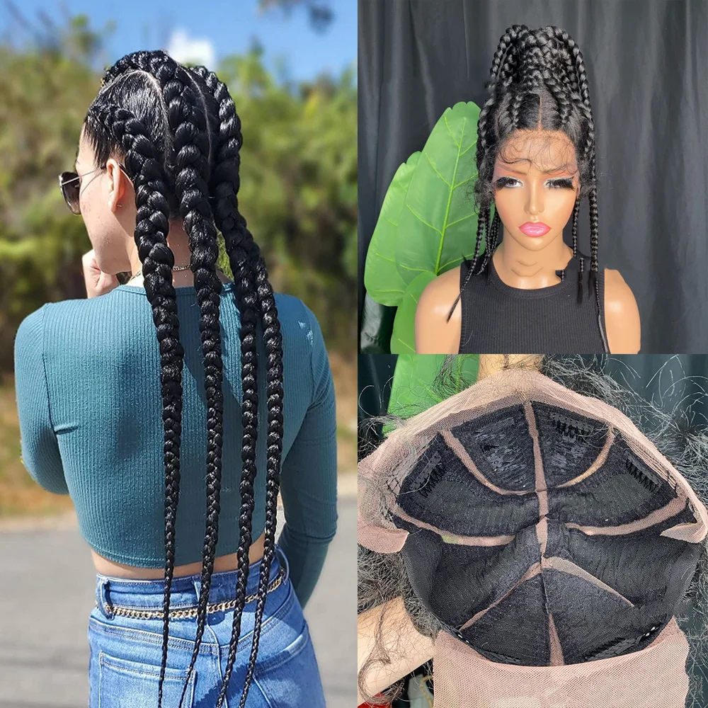 22 Inches Synthetic Full Lace Wig Braided Wigs For Black Women Braid Box Braids Wigs Braiding Hair Knotless Crochet Box Wig
22 Inches Synthetic Full Lace Wig Braided Wigs For Black Women Braid Box Braids Wigs Braiding Hair Knotless Crochet Box Wig