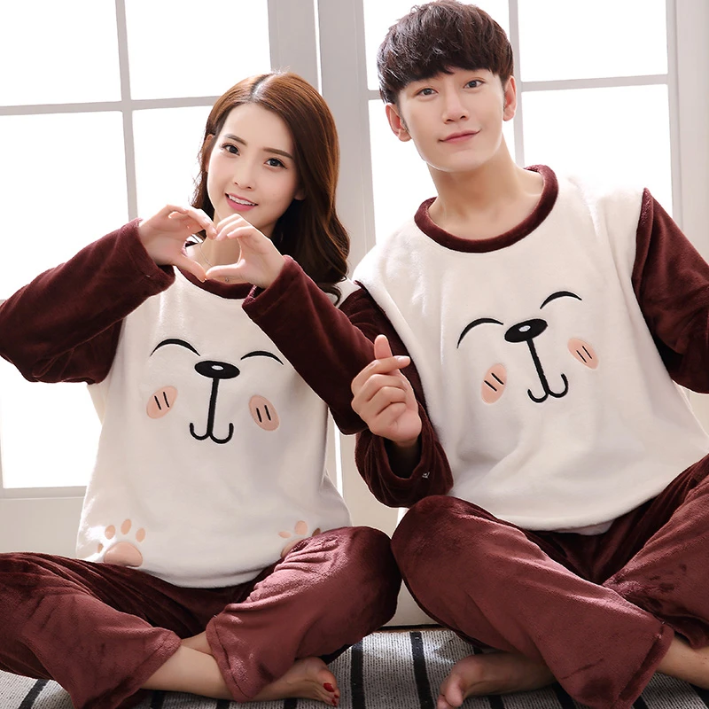 QUHENG Winter Couple Flannel Pajamas for Set Cartoon Long Sleeve Long Pant Thicken Warm Men Women Soft Sleepwear Pajamas Sets
QUHENG Winter Couple Flannel Pajamas for Set Cartoon Long Sleeve Long Pant Thicken Warm Men Women Soft Sleepwear Pajamas Sets