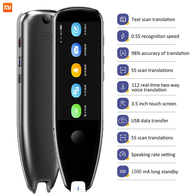 Smart Voice Scan Translator Pen Multifunction Offline Translation Real Time Language Translator Business Travel Abroad CE
Smart Voice Scan Translator Pen Multifunction Offline Translation Real Time Language Translator Business Travel Abroad CE
