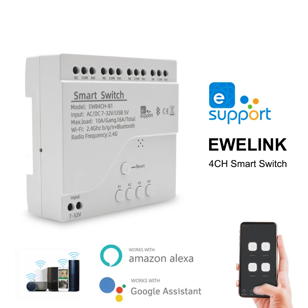 Ewelink Inching самоблокирующееся реле Wifi Smart Switch Module APP Remote Control Работа с Alexa Google Home -