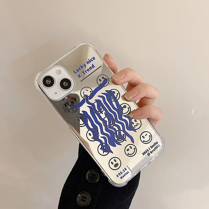 Smiling Face Mirror Phone Case For iPhone 14 12 13 11 8 7 6 Plus Pro MAX XR X XS Mini Soft Silicone Shockproof Bumper Cover
Smiling Face Mirror Phone Case For iPhone 14 12 13 11 8 7 6 Plus Pro MAX XR X XS Mini Soft Silicone Shockproof Bumper Cover