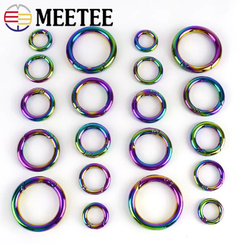 10/20Pcs 10-50mm Rainbow O Ring Metal Buckles Oval Spring Rings Carabiner Snap Clip Clasp Keyring Hook Accessories for Handbags
10/20Pcs 10-50mm Rainbow O Ring Metal Buckles Oval Spring Rings Carabiner Snap Clip Clasp Keyring Hook Accessories for Handbags
