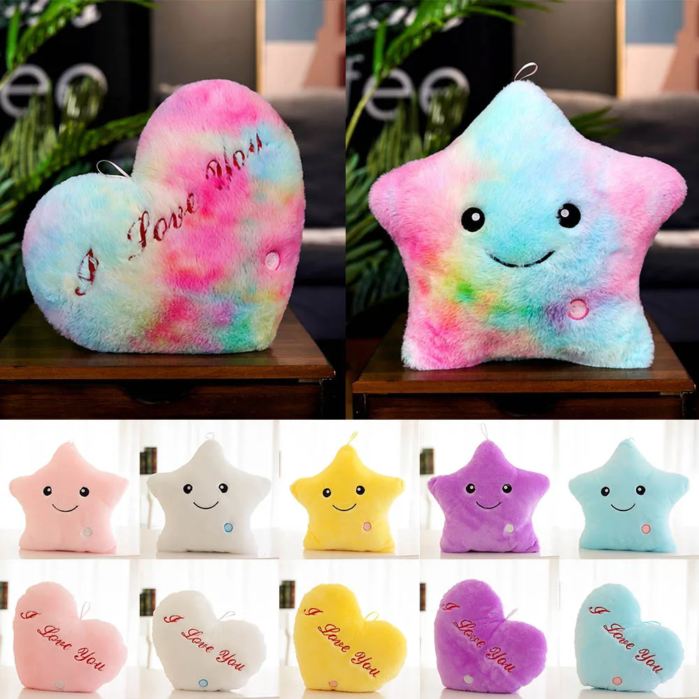 Plush Luminous Pillow Soft Stuffed Pillow Glowing Colorful Stars Cushion Led Light Toys Girls Toys Gifts For Kids
Plush Luminous Pillow Soft Stuffed Pillow Glowing Colorful Stars Cushion Led Light Toys Girls Toys Gifts For Kids