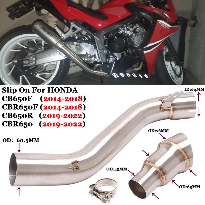 Выхлопная труба для мотоцикла CB650F 2014-2018 CB650R 2019-2020 CBR650F CBR650R | Автомобили и