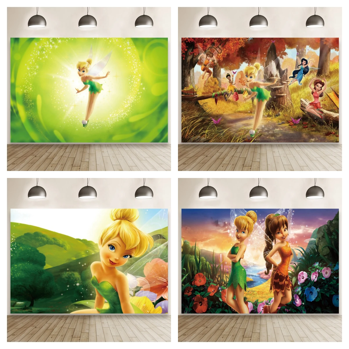 

Disney Tinker Bell Fawn Poster Photography Background Kids Birthday Party Celebrate Decoration Backdrop Photo Studio Customize