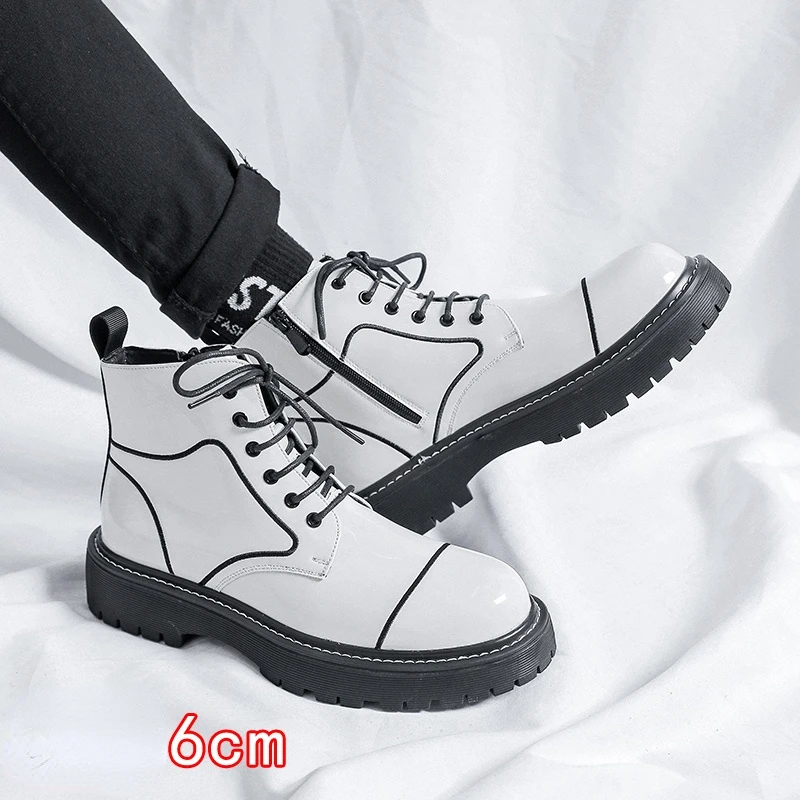 Inner Height Men's Shoes Korean Version of White Martin Boots Thick Bottom Chelsea Men's Increase 6cm Casual Elevator Shoes Male
Inner Height Men's Shoes Korean Version of White Martin Boots Thick Bottom Chelsea Men's Increase 6cm Casual Elevator Shoes Male