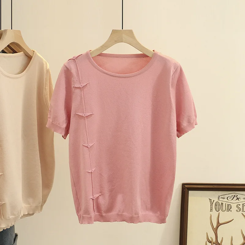 Summer New Maternity Casual Ice Silk Short Sleeve T-shirt White 
Summer New Maternity Casual Ice Silk Short Sleeve T-shirt White