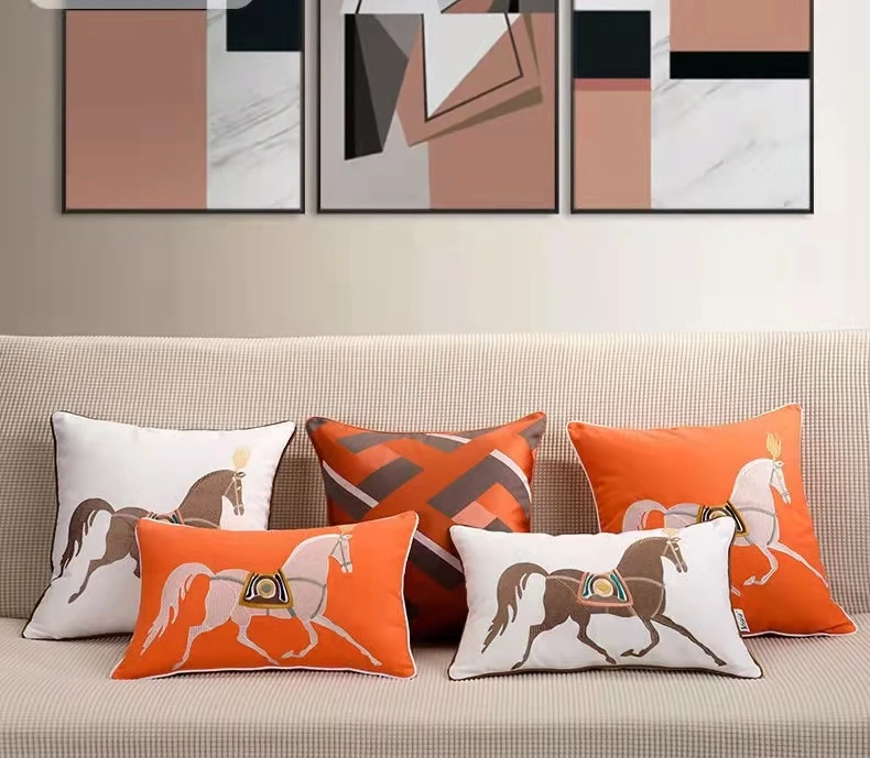 30x50cm/45X45CM Nordic horse embroidered pillowcase cushion cover Orange/white color waist pillow cover backrest
30x50cm/45X45CM Nordic horse embroidered pillowcase cushion cover Orange/white color waist pillow cover backrest