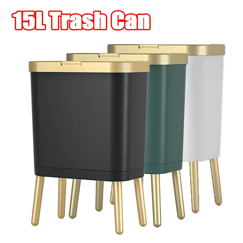15L Large Capacity Kitchen Garbage Box Nordic Style High-Foot Waste Bin Rubbish Storage Bucket For Living Room Bedroom Trash Can
15L Large Capacity Kitchen Garbage Box Nordic Style High-Foot Waste Bin Rubbish Storage Bucket For Living Room Bedroom Trash Can