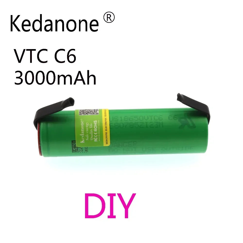 VTC6 18650 3000mAh Battery 3.7V 30A High Discharge 18650 Rechargeable Batteries for US18650VTC6 Flashlight Tools Battery
VTC6 18650 3000mAh Battery 3.7V 30A High Discharge 18650 Rechargeable Batteries for US18650VTC6 Flashlight Tools Battery