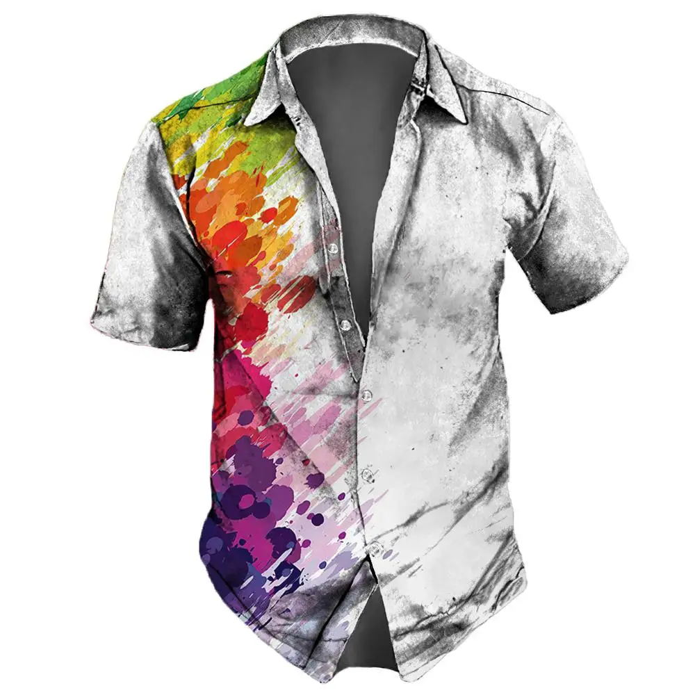 2023 Hawaiian Shirt For Men Splashing Paint Print Summer Men Clothing Loose Oversized-Shirts Beach Party Short Sleeved Tees Tops
2023 Hawaiian Shirt For Men Splashing Paint Print Summer Men Clothing Loose Oversized-Shirts Beach Party Short Sleeved Tees Tops