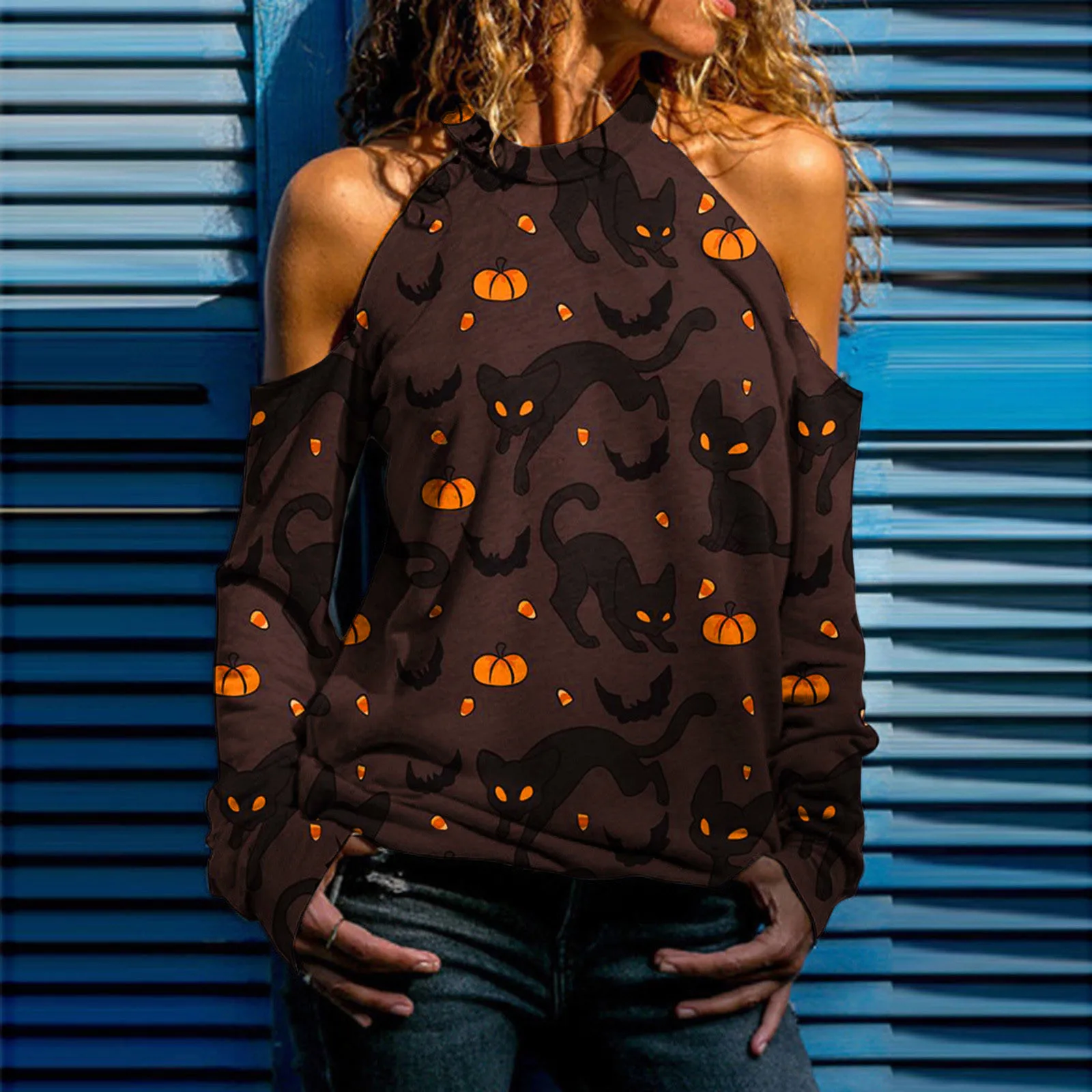 Women Casual Off Shoulder Halloween Hollow Out Long Sleeve Blouse Shirt Tops Work Out Shirts Women
Women Casual Off Shoulder Halloween Hollow Out Long Sleeve Blouse Shirt Tops Work Out Shirts Women