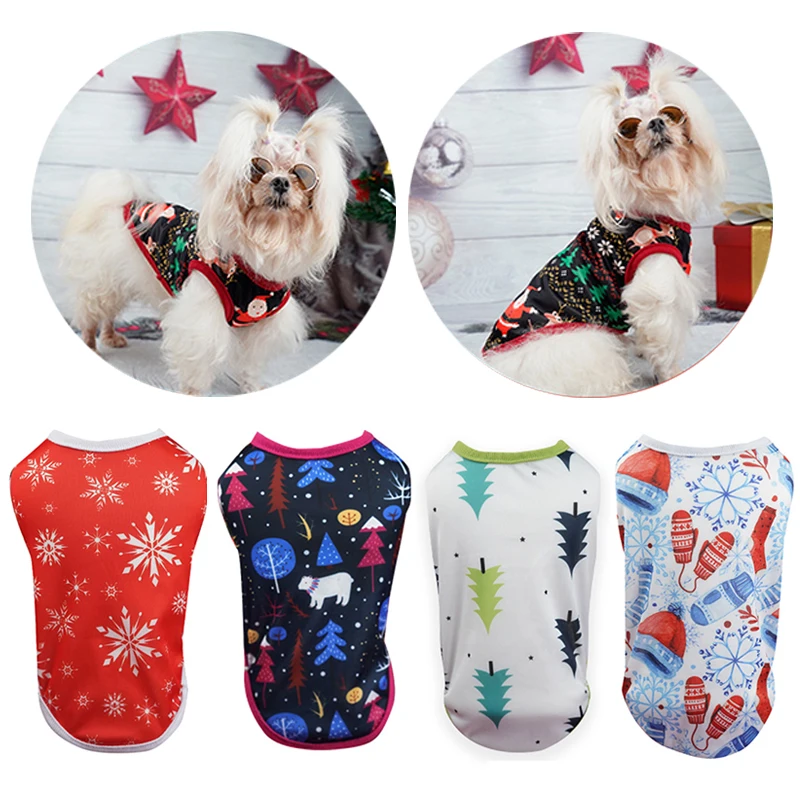 2022 Christmas Pet Dog Clothes Cartoon Santa Claus T-Shirt For Dogs Cute Snowflake Puppy Vest Chihuahua French Bulldog Costume
2022 Christmas Pet Dog Clothes Cartoon Santa Claus T-Shirt For Dogs Cute Snowflake Puppy Vest Chihuahua French Bulldog Costume