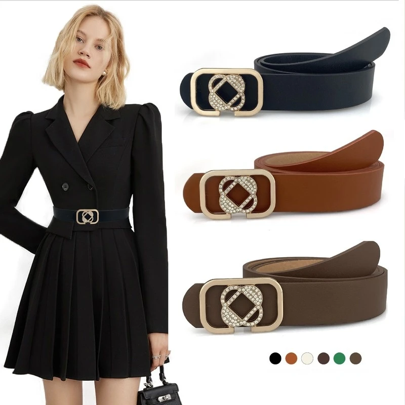 Ремень женский Универсальный с пряжкой из металлического сплава, повседневный пояс для платьев и брюк с украшением Стразы
Ремень женский Универсальный с пряжкой из металлического сплава, повседневный пояс для платьев и брюк с украшением Стразы