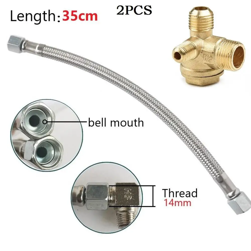 2PCS 350mm Air Compressor Flexible Hose Air Pump Check Valve Oil-free Machine Connecting Pipe Air Tools Accessories
2PCS 350mm Air Compressor Flexible Hose Air Pump Check Valve Oil-free Machine Connecting Pipe Air Tools Accessories
