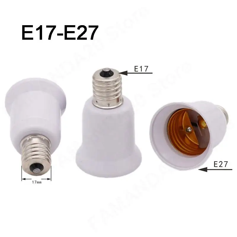 E17 to E27 Lamp Holder Converter E17 Male to E27 Female Adapter Base Socket LED Light Bulbs Extension Plug M20
E17 to E27 Lamp Holder Converter E17 Male to E27 Female Adapter Base Socket LED Light Bulbs Extension Plug M20
