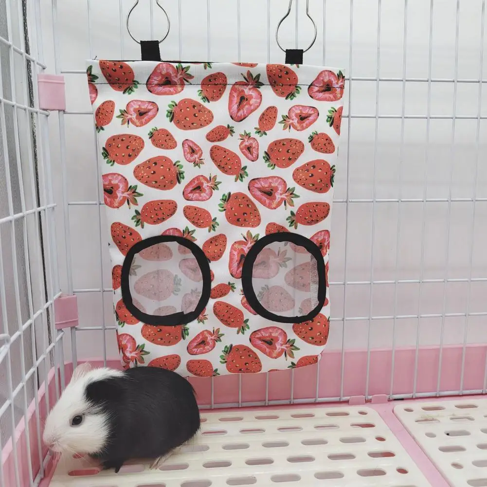 Large Capacity Holes Pet Food Bag with Hanging Buckles Fruit Print Rabbit Hay Feeder Bag for Small Animal
Large Capacity Holes Pet Food Bag with Hanging Buckles Fruit Print Rabbit Hay Feeder Bag for Small Animal